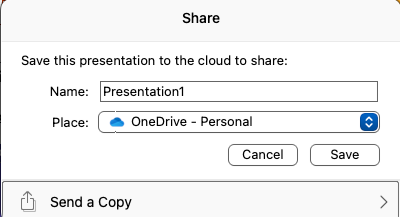 Screenshot of Sharing a Presentation with Desktop app