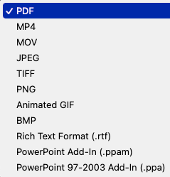 Screenshot to Export from the Desktop Presentaition