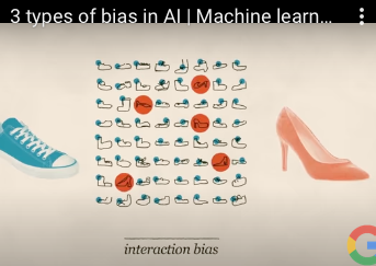 Screenshot from the video of two types of shoes and detecting bias