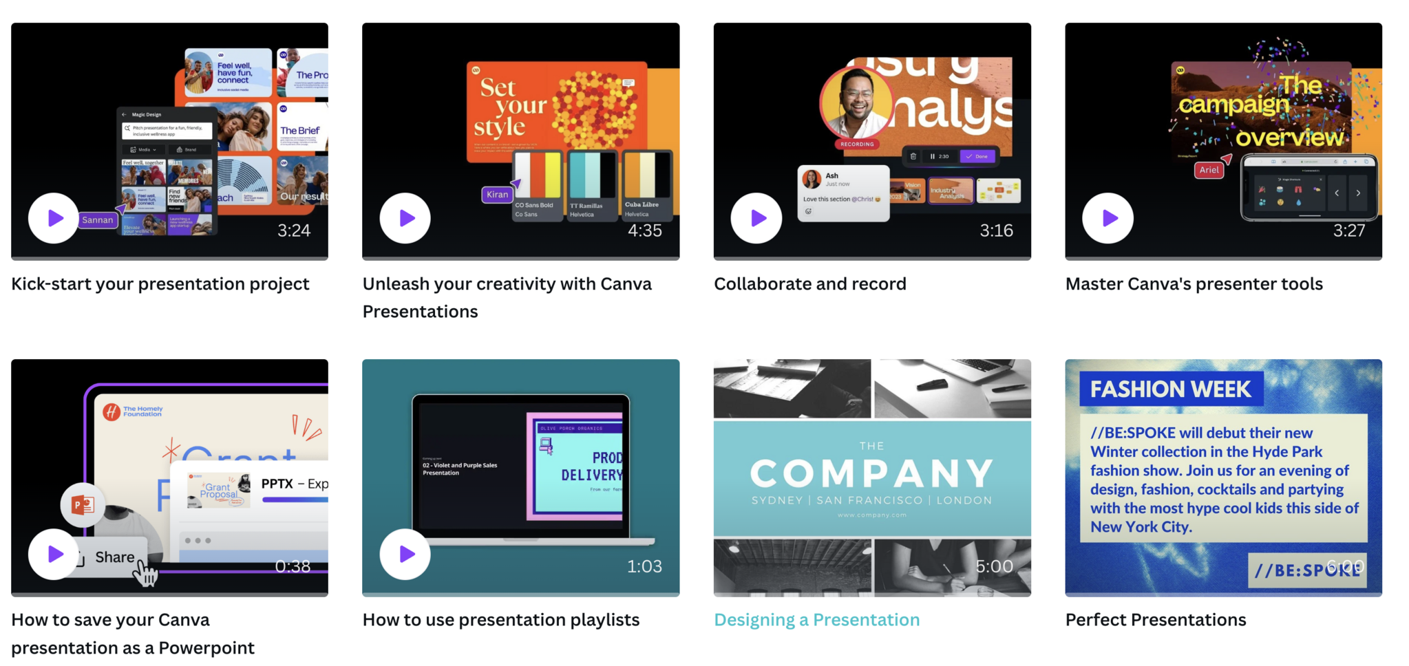 Canva Presentation Tutorials