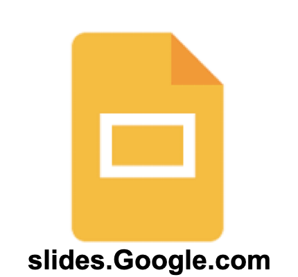 Google slides rectangle on orange background