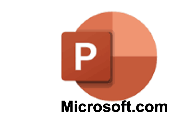 Microsoft PowerPoint icon square P on a red circle