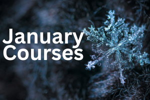 January courses on a background